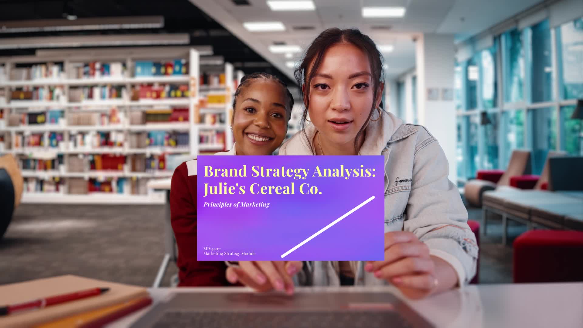 Adobe advertising: students in a library
